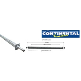 CONTINENTAL 83.25-Inch Square Galvanized Trailer Axle (3,500 lbs) #513-0880