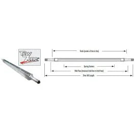 53.25" Square Galvanized Trailer Axle (2,000 lb.) - Model #G-49975