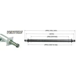 VENTURE 76.50" Round Galvanized Trailer Axle (3,750 lb Capacity) #20017