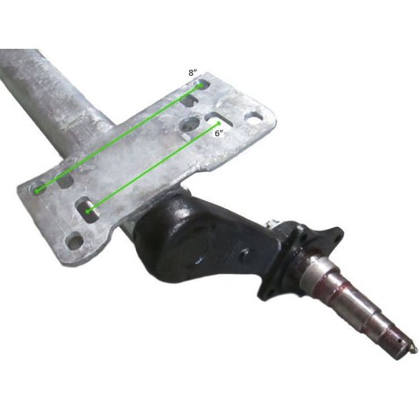 92-Inch Square Galvanized Torsion Drop Center Trailer Axle (3,500 lbs) #G-46318