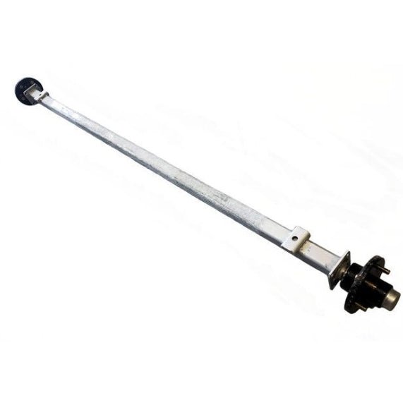 MAGIC TILT 2" Square Galvanized Straight Axle with Hubs (3,500 lbs.) #PH4100