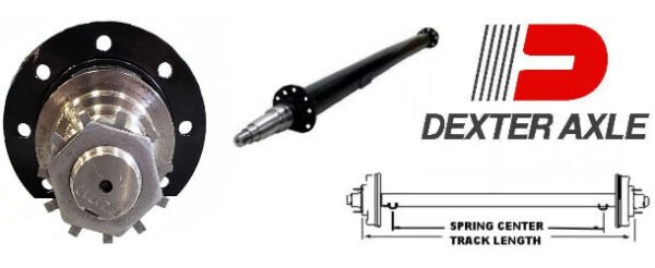 6k lb. - 10k lb. Capacity Round Tube Trailer Axles