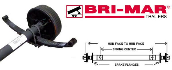 BRI-MAR Factory Replacement Trailer Axles