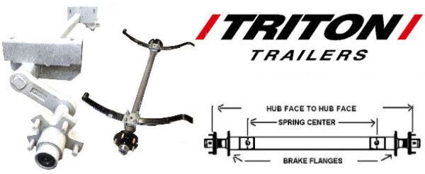 TRITON Factory Replacement Trailer Axles