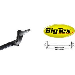 Big Tex 4" Drop Trailer Axle, 95" Hub Face / 79" Spring Center (5,200 lb.) #6101216