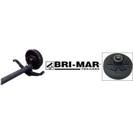 BRI-MAR 5.2K Drop Trailer Axle with Electric Brakes - 93.75" Hub Face / 77" Spring Center
