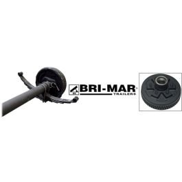 BRI-MAR 5.2K Straight Trailer Axle with Electric Brakes - 85" Hub Face / 70" Spring Center
