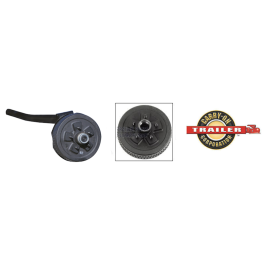 CARRY-ON 3.5K Drop Trailer Axle with Electric Brakes - 84" Hub Face / 70" Supertire Center