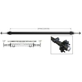 CARRY-ON 3.5K Straight Trailer Axle with Idler Hubs, 84" H.F. / 70" S.C