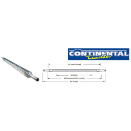 CONTINENTAL 51.25-Inch Square Galvanized Trailer Axle (1,200 lb. Capacity) #510-0563