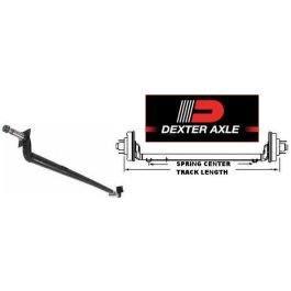 DEXTER 90" 4" Drop Round Tube Trailer Axle (3,500 lb.) #4766677
