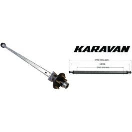 KARAVAN 82.70" Galvanized Trailer Axle with Hubs (2,700 lbs) #310-03471-GL