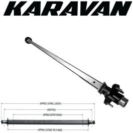 KARAVAN 86.25" Galvanized Trailer Axle with Hubs (2,700 lb.) Model #310-01984-GL