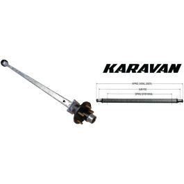 KARAVAN 88" Galvanized Trailer Axle with Hubs (3,500 lb.) #310-01118-GL-G