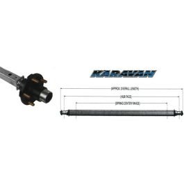 KARAVAN - KNOTT 53” Galvanized Trailer Axle (1,500 lbs.) #310-00333-GL