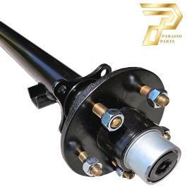 PARAISO 95" Straight Trailer Axle with Round Tube and Hubs #SA2 (3,500 lb. Capacity)