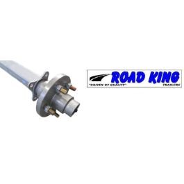 ROAD KING 97" Square Galvanized Trailer Axle with Hubs (3,700 lbs)