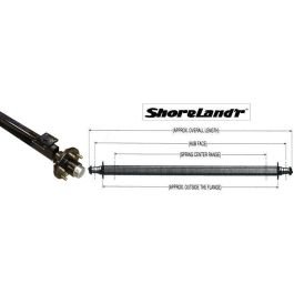 SHORELAND'R 65-Inch Painted Trailer Axle with Hubs (Straight) #6562703