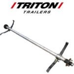 TRITON 88.25-Inch Galvanized PWC Trailer Axle with Springs (2,700 lbs.) #23029