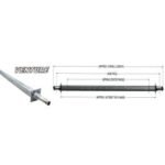 VENTURE 92.13" Galvanized Square Trailer Axle (3,750 lb.) Model #20019