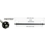 VENTURE 92.13" Square Galvanized Trailer Axle (3,750 lb) with Hubs #200190