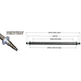 VENTURE 92.13" Square Galvanized Trailer Axle (Capacity: 4,200 lbs) #20075