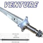 VENTURE 93.5” Square Galvanized Trailer Axle (3,500 lb.) #20018